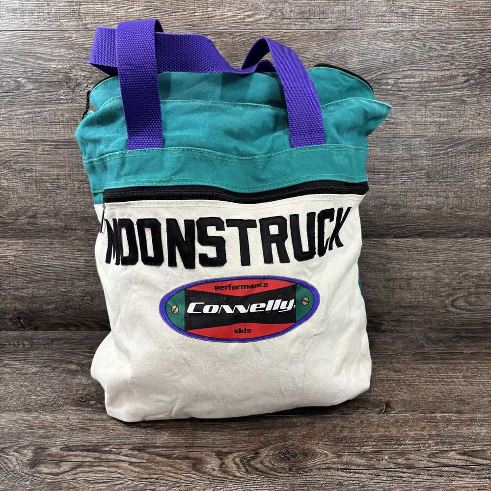 Moonstruck Tote Bag Unisex Large Teal Green Connelly Performance Ski Canvas Zip